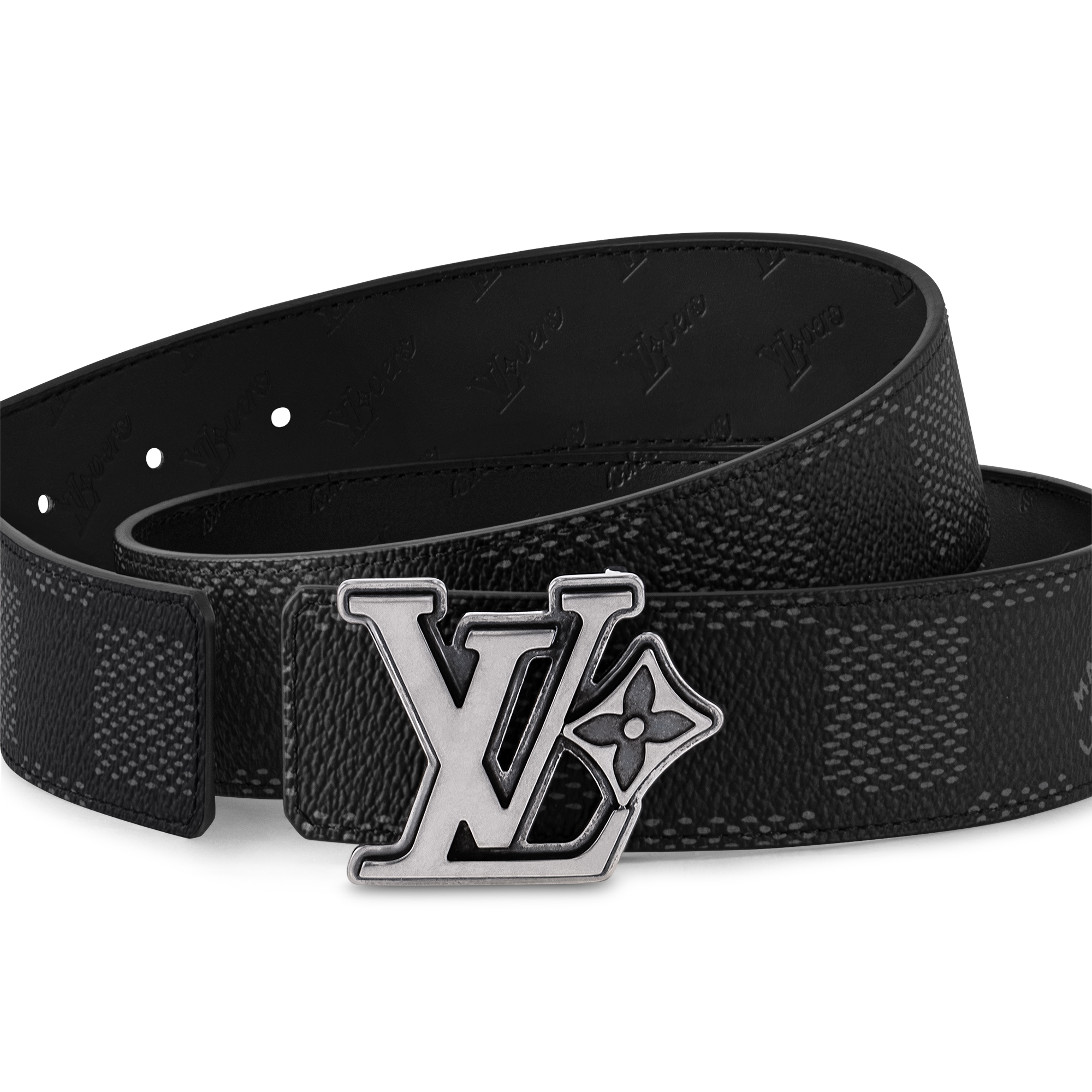 LOUIS VUITTON(ルイヴィトン) ベルト フラワーモチーフ M92253 M92254 ベージュ＆ブラック＆ブロンズ レザー ベルト・フラワーグラム 30MM リバーシブル ｜ルイ・ヴィトン 公式